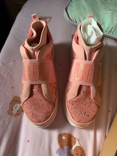 Pink glitter ugg - trainers, worn