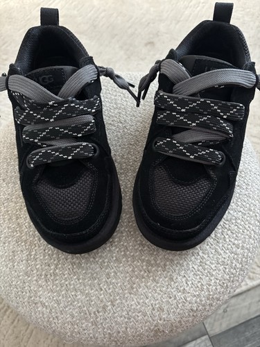 Ugg black grey - lace, up
